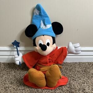 VTG 1990 Disney Playskool Mickey Mouse Sorcerer's Apprentice Fantasia 20” Plush